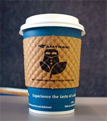 Amtrak coffee to go