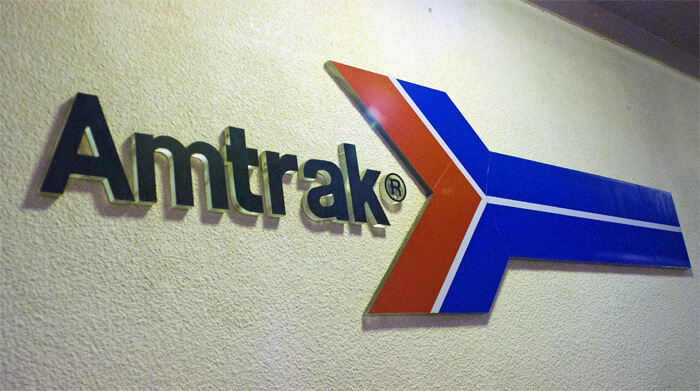 Amtrak sign