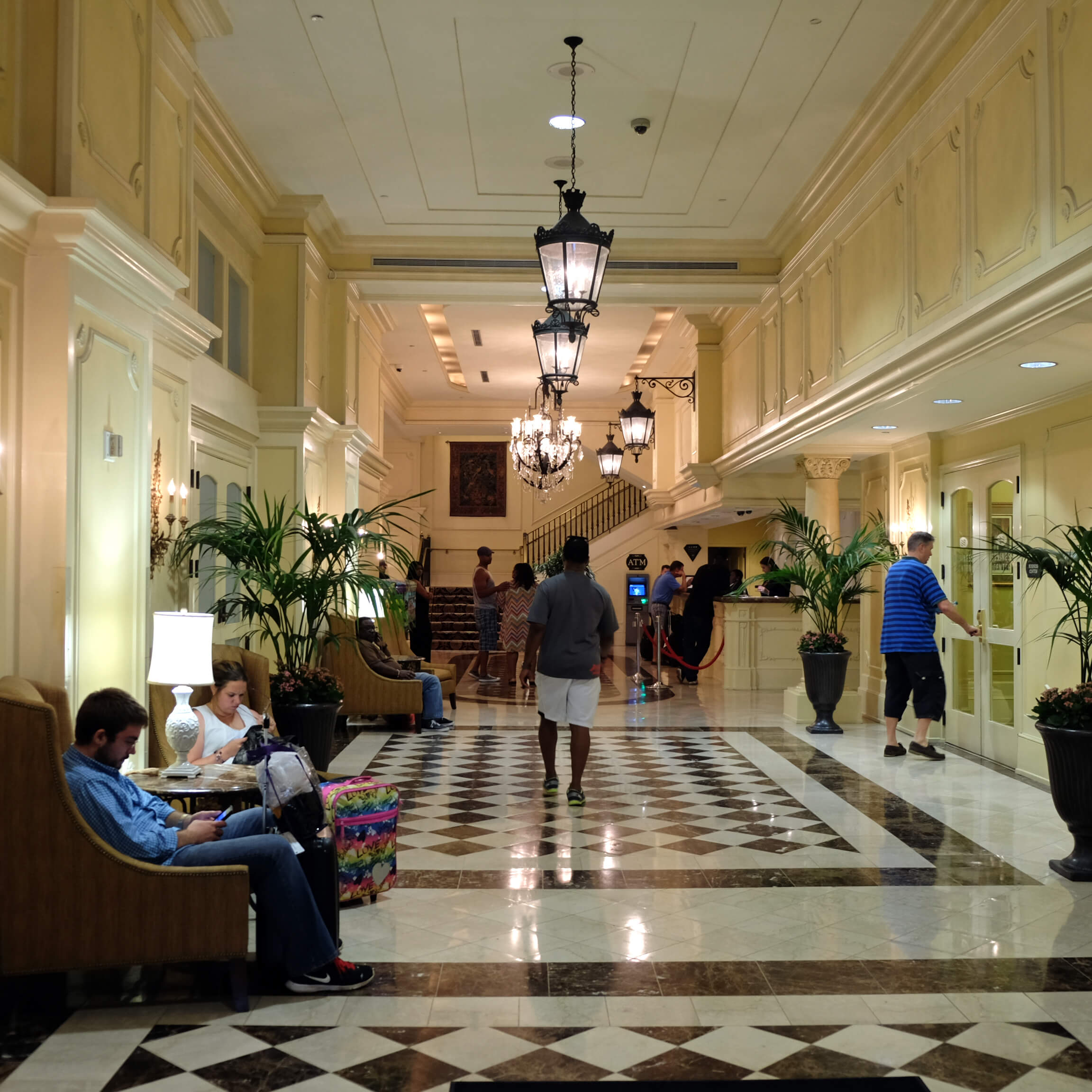 Lobby of the Crowne Plaza Hotel, Canal Street, New Orleans