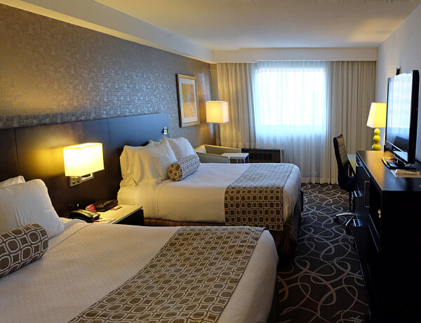 A double room at the Crowne-Plaza Hotel in Kitchener, Ontario