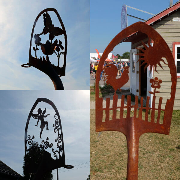 carved shovel art at St. Jacobs' Market