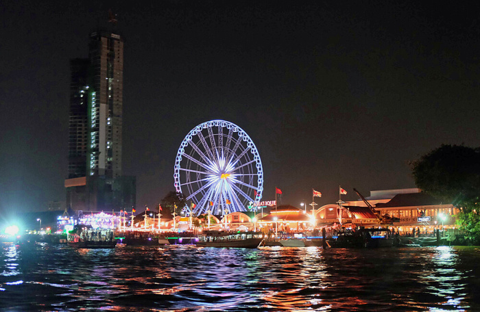Asiatique Skyline as I rode the ferry away