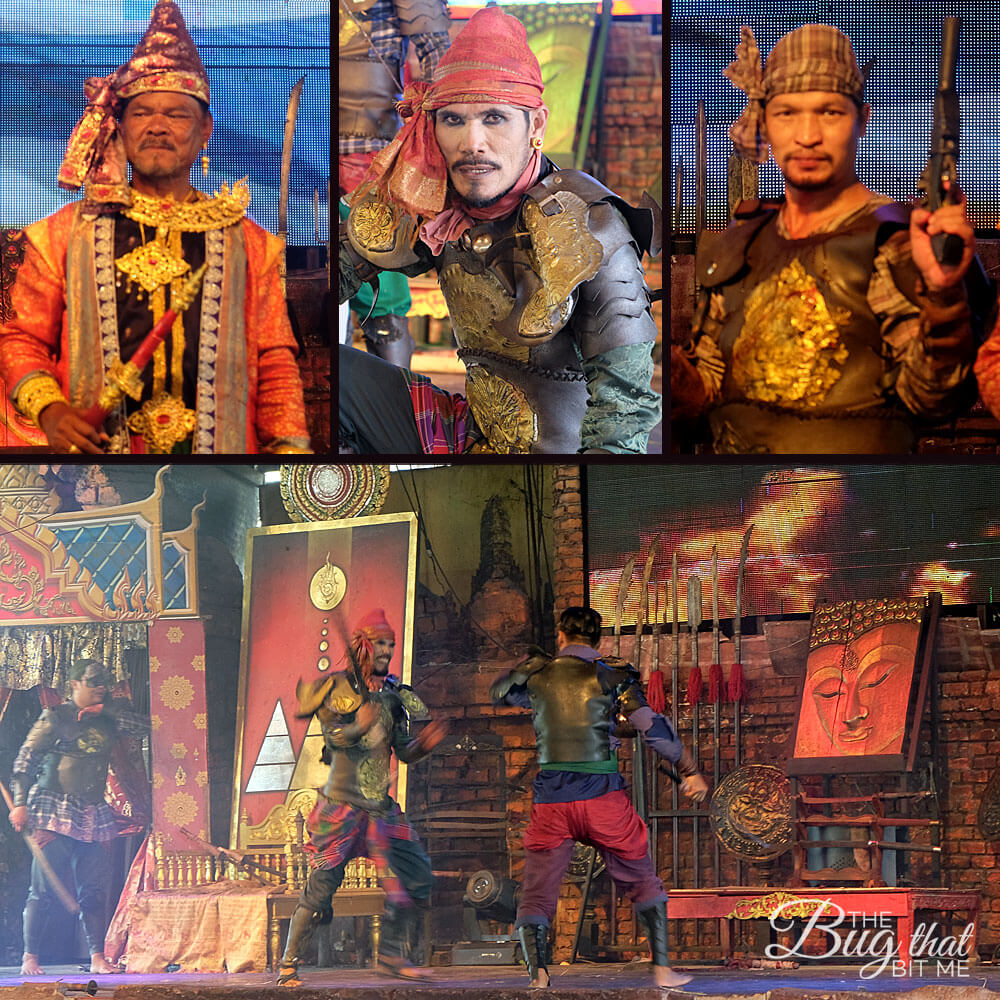 collage of stage at Ayutthaya Floating Market