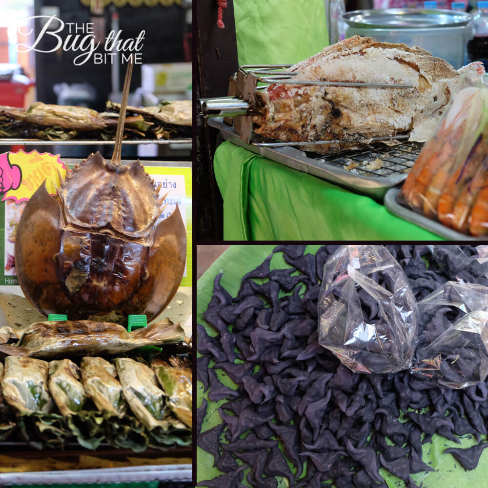 food for sale at the Ayutthaya Floating Market