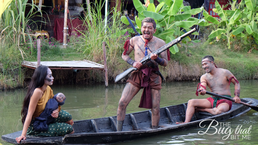 actors at the Ayutthaya Floating Market