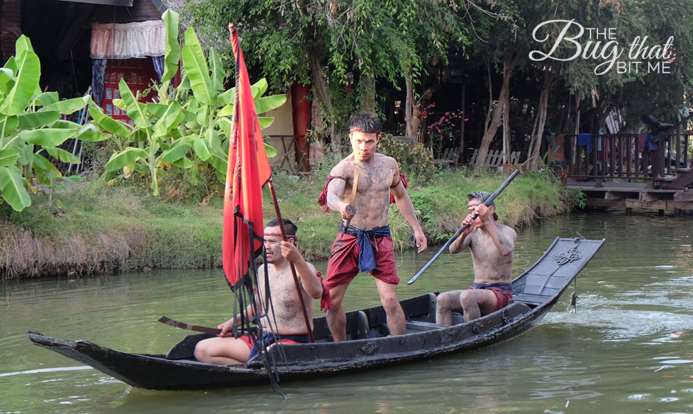 actors at the Ayutthaya Floating Market