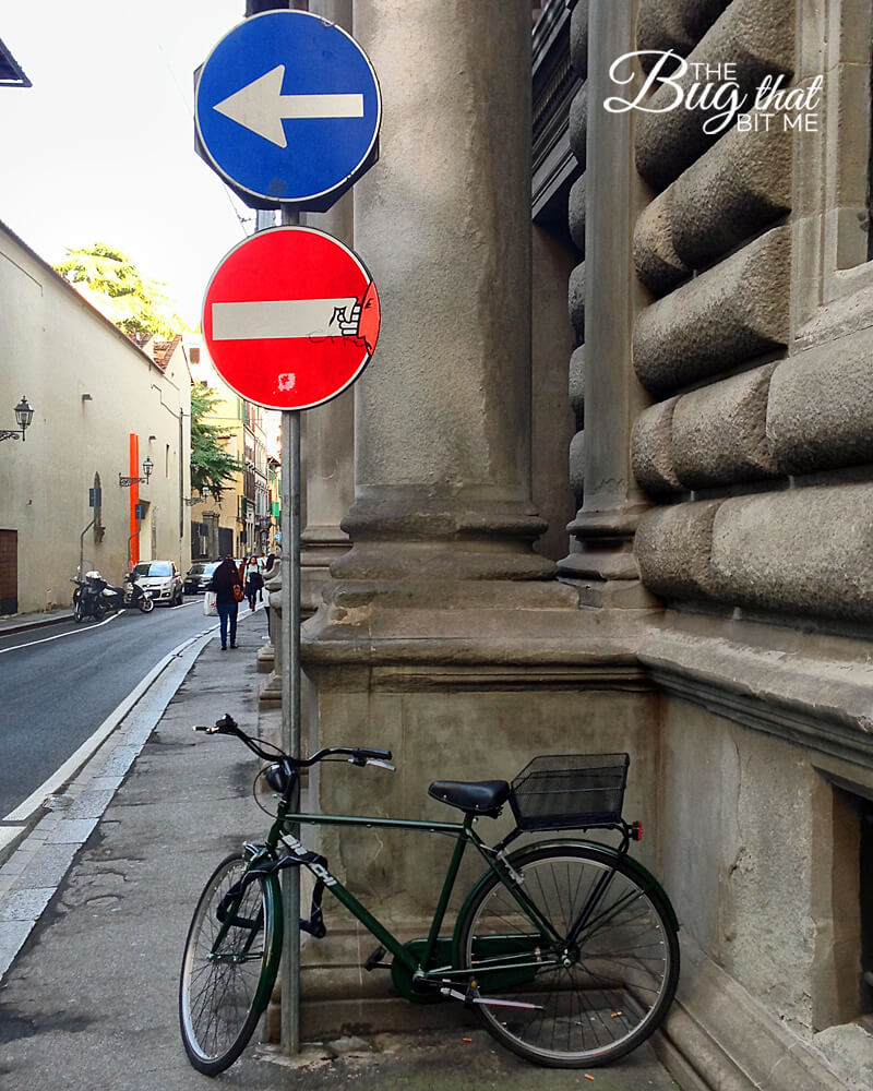 Florence Street Signs: Clet Abraham | The Bug That Bit Me