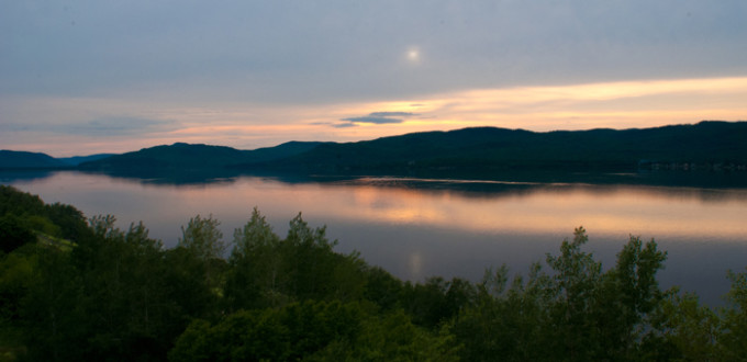 sunset over the Restigouche River, New Brunswick