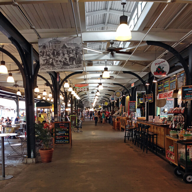 photo of long corridor at French Market